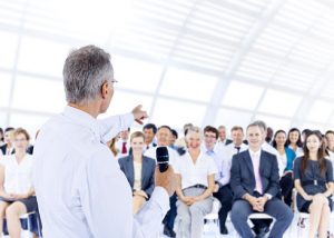 Businessman Giving Presentation to his Colleagues